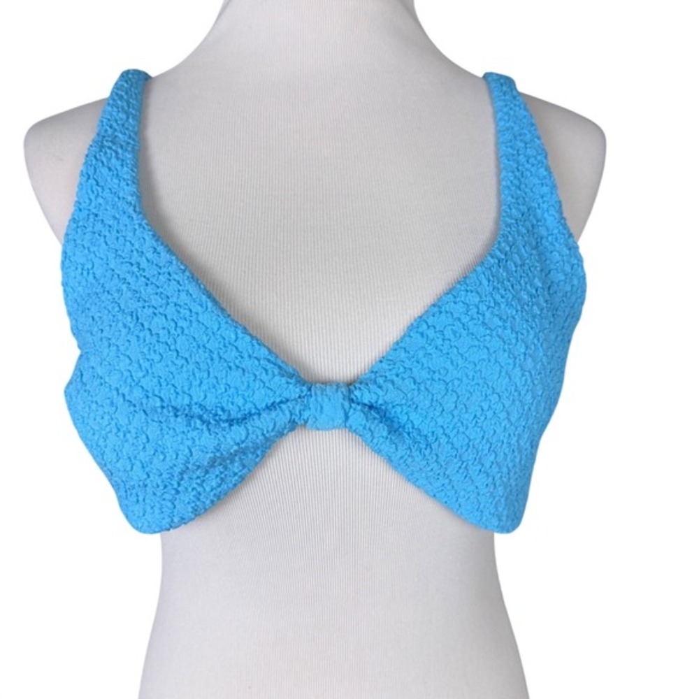 NWT Mindy x Andie Women's L Amor Blue Bikini Top Swimwear‎ Summer Beach